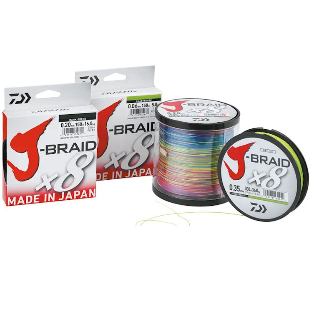 DAIWA J-BRAID X8 MULTICOLR DAIWA J-BRAID X8 MULTICOLR