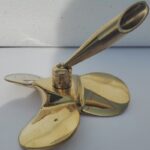 Portapenna Elica in Ottone Lucido