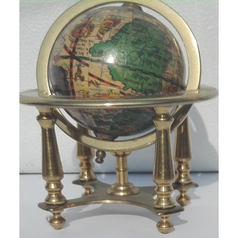 Mappamondo in Ottone Lucido Mappamondo in Ottone Lucido