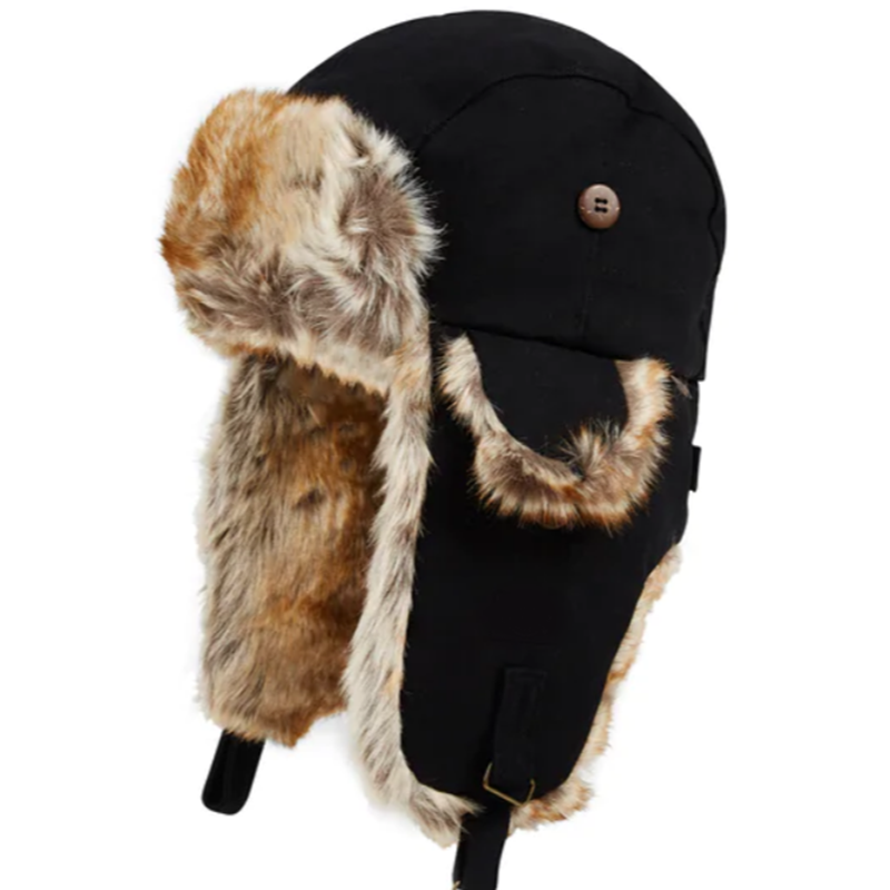 Black & Faux Fur Hat Black & Faux Fur Hat