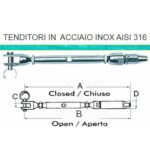TENDITORI IN ACCIAIO INOX AISI 316.