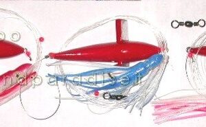 TEASER YO-ZURI ROSSO CM11 MONTATO CON 3 OCTOPUS
