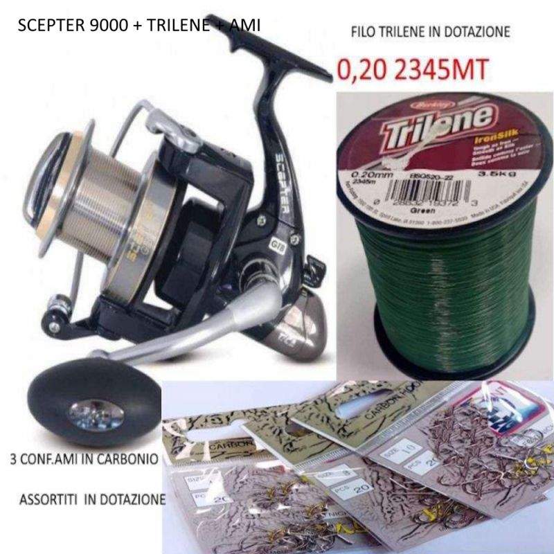 tica-scepter-gtb-9000-fd-trilene-3-conf-ami-assortiti TICA SCEPTER GTB 9000 FD + FILO TRILENE 2345 MT + 3CF.AMI ASSORTITI - immagine 1