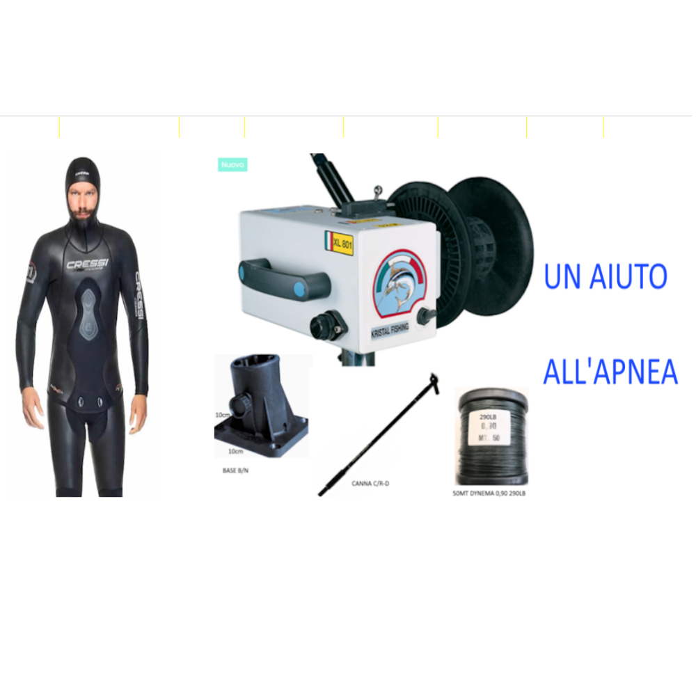 XL 801kristalfishing Asta pivottante C/R-D +DYNEMA XL 801kristalfishing Asta pivottante C/R-D +DYNEMA