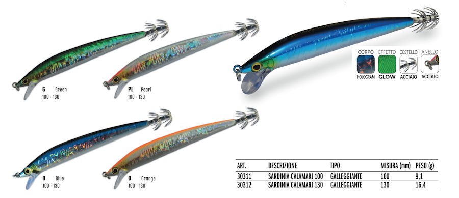 DTD SARDINA CALAMARI 130MM DTD SARDINA CALAMARI 130MM