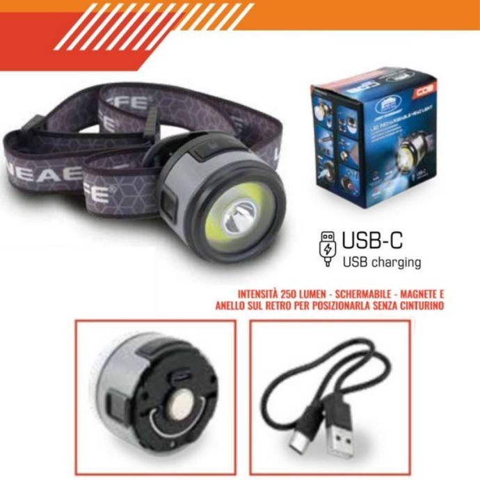 LAMPADA COB 250 LUMEN RICARICABILE USB LAMPADA COB 250 LUMEN RICARICABILE USB