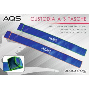 AQS CUSTODIA MORBIDA PORTACANNA A 3 TASCHE X 1 CANNA