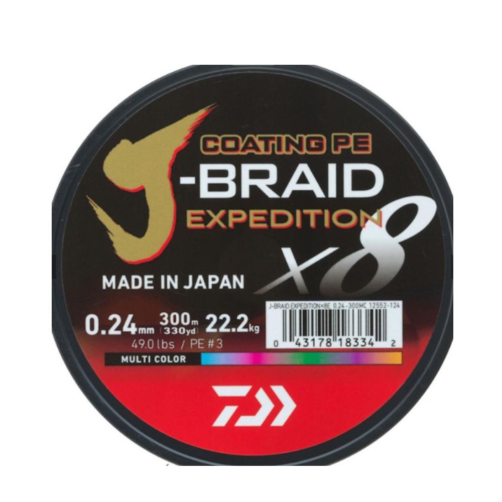 DAIWA J-BRAID EXPEDITION MULTICOLOR DAIWA J-BRAID EXPEDITION MULTICOLOR